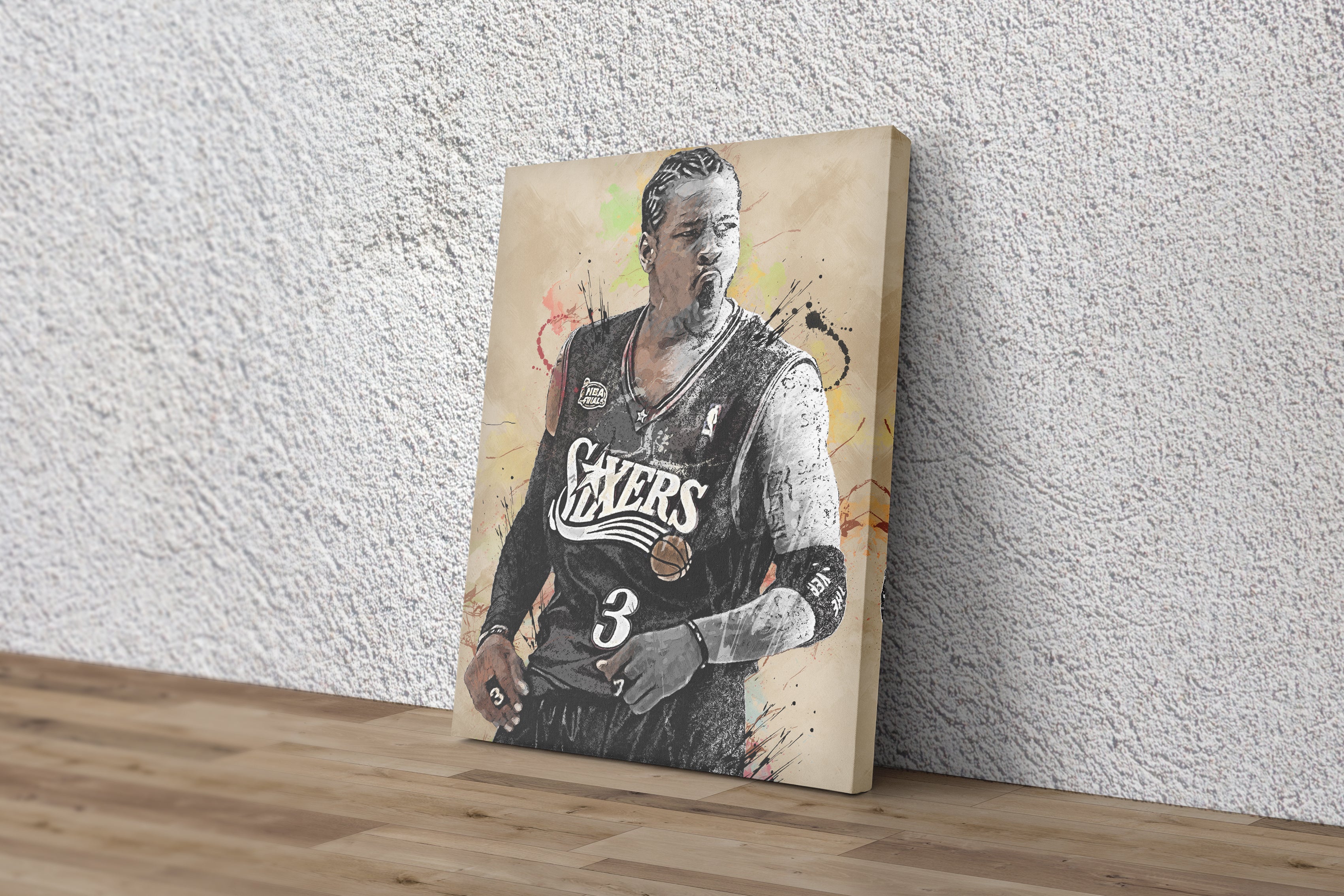 Allen Iverson Poster Philadelphia 76ers Canvas Print Wall 