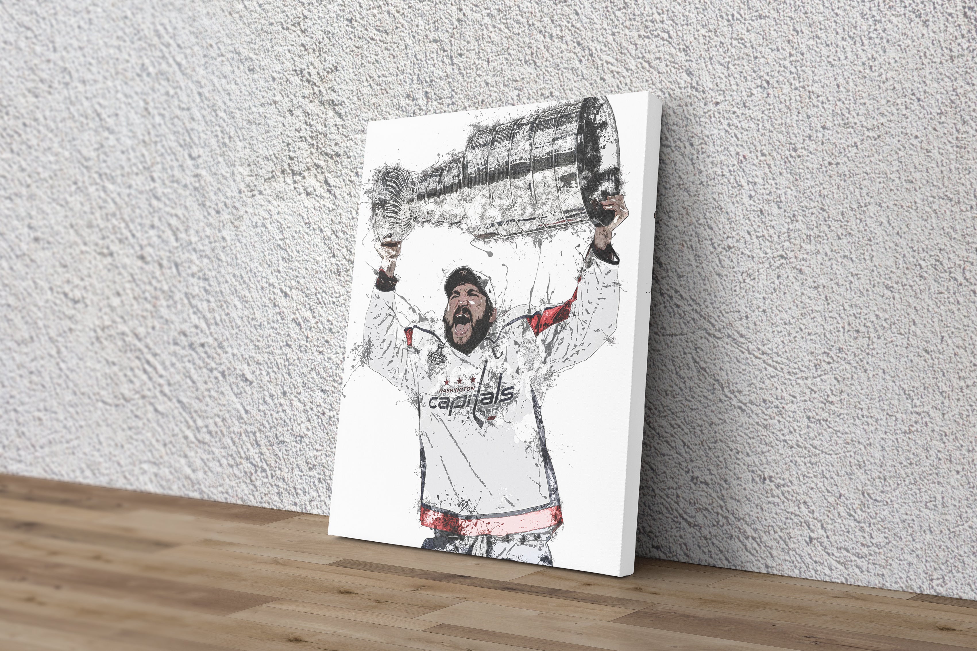 Alex Ovechkin Goat Canvas Print - Stanley Cup Champ Washington Capital -  Ducicanvas