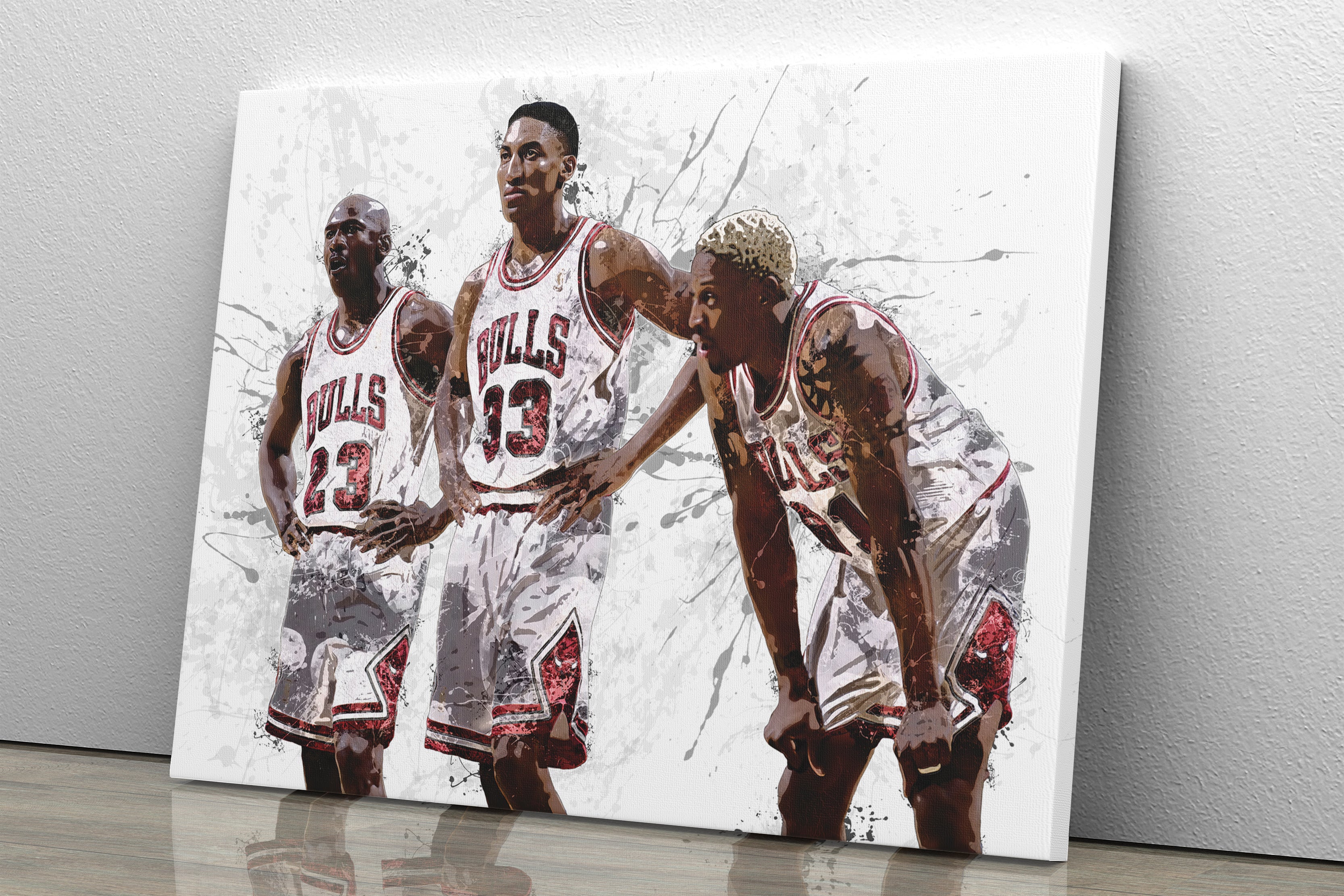 Chicago Bulls Jersey Custom Canvas Print Wall Art for Boy Girl Men