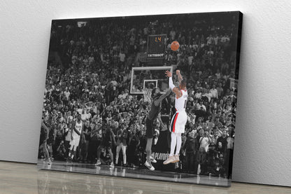 Damian Lillard vs OKC Dame Time Poster Portland Trail Blazers Basketball Hand Made Posters Canvas Print Wall Art Home Decor