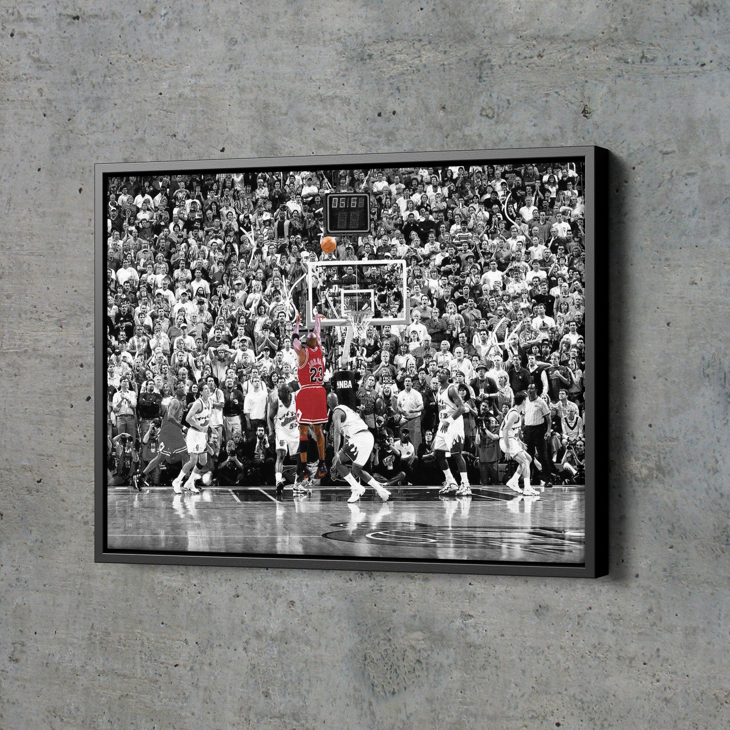 Michael Jordan The Last Shot Poster Chicago Bulls Basketball Hand Made –  CanvasBlackArt