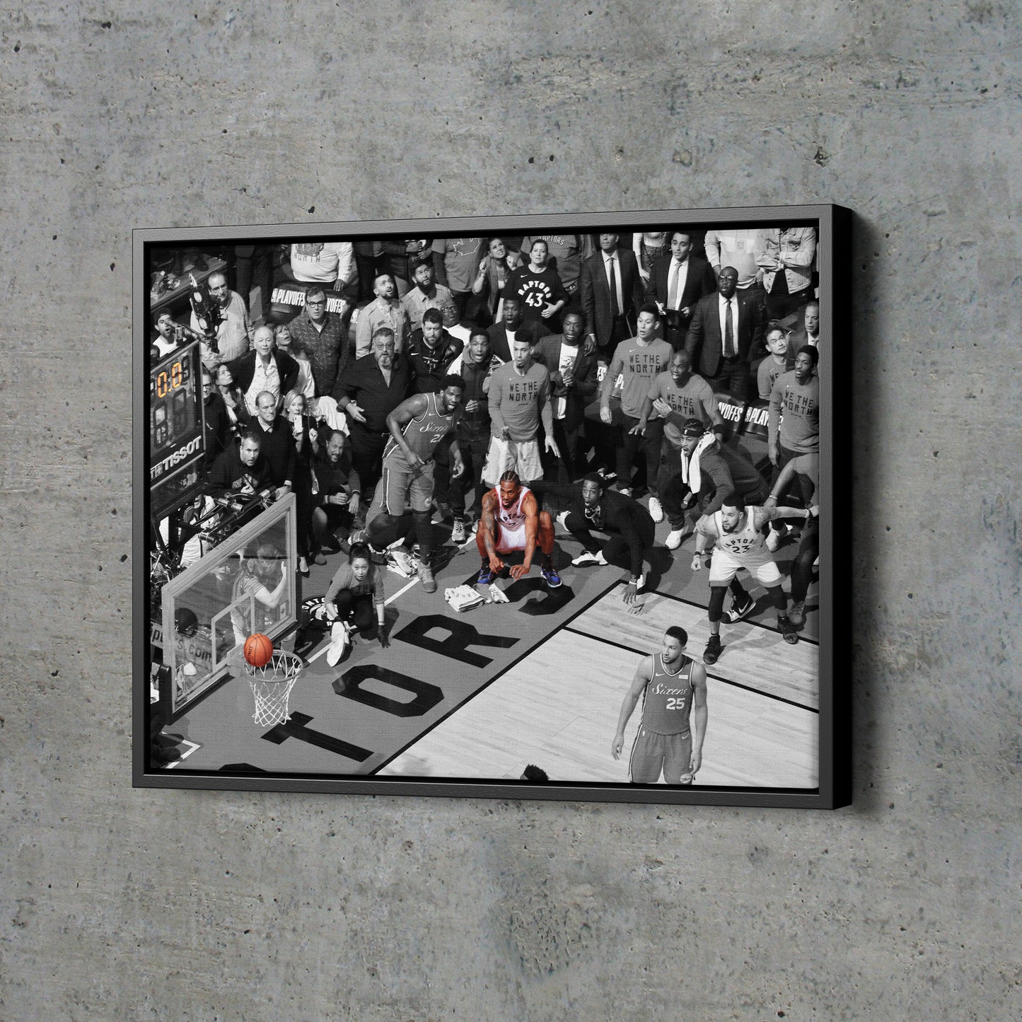 Kawhi Leonard Buzzer Beater Game 7 Poster Toronto Raptors Basketball Hand Made Posters Canvas Print Wall Art Home Decor