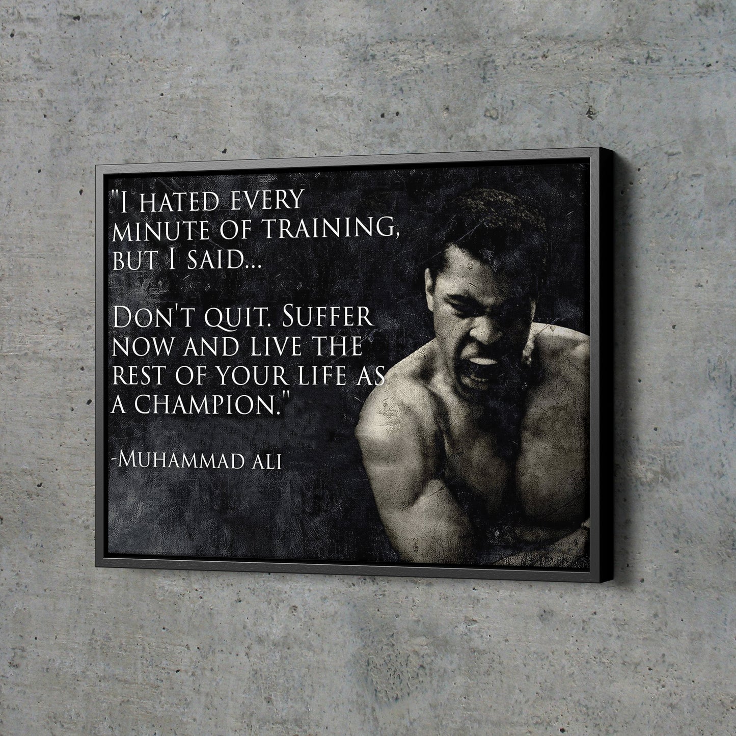 Muhammad Ali Poster Boxing Quote Hand Made Posters Canvas Print Wall Art Home Decor