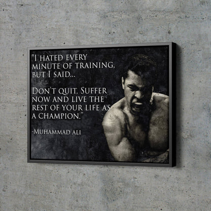 Muhammad Ali Poster Boxing Quote Hand Made Posters Canvas Print Wall Art Home Decor