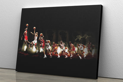 Michael Jordan Evolution Poster Chicago Bulls Basketball Hand Made Posters Canvas Print Wall Art Home Decor