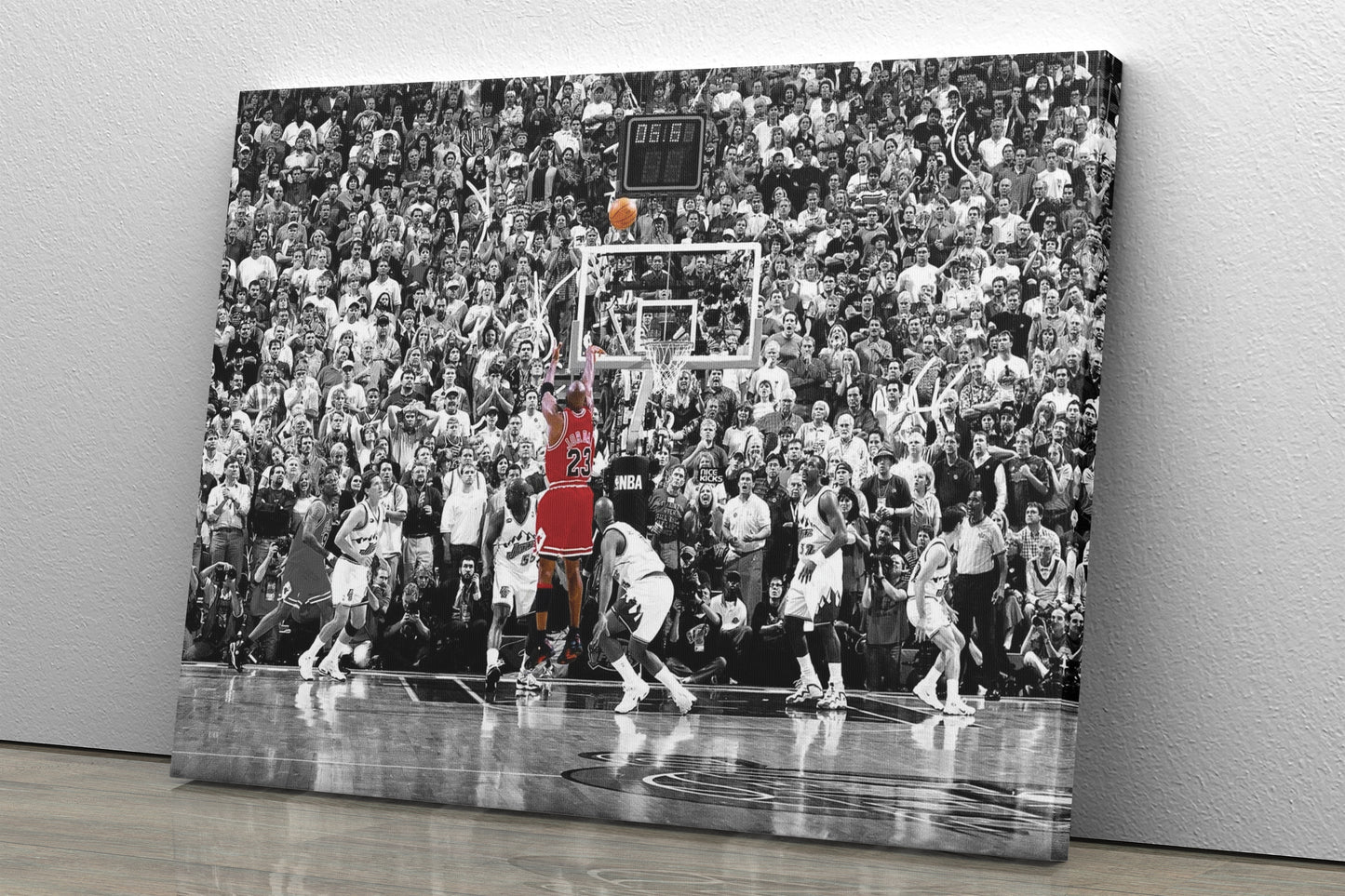 Michael Jordan The Last Shot Poster Chicago Bulls Basketball Hand Made Posters Canvas Print Wall Art Home Decor