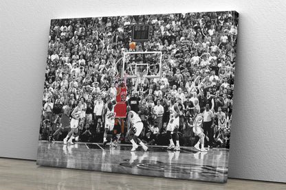 Michael Jordan The Last Shot Poster Chicago Bulls Basketball Hand Made Posters Canvas Print Wall Art Home Decor