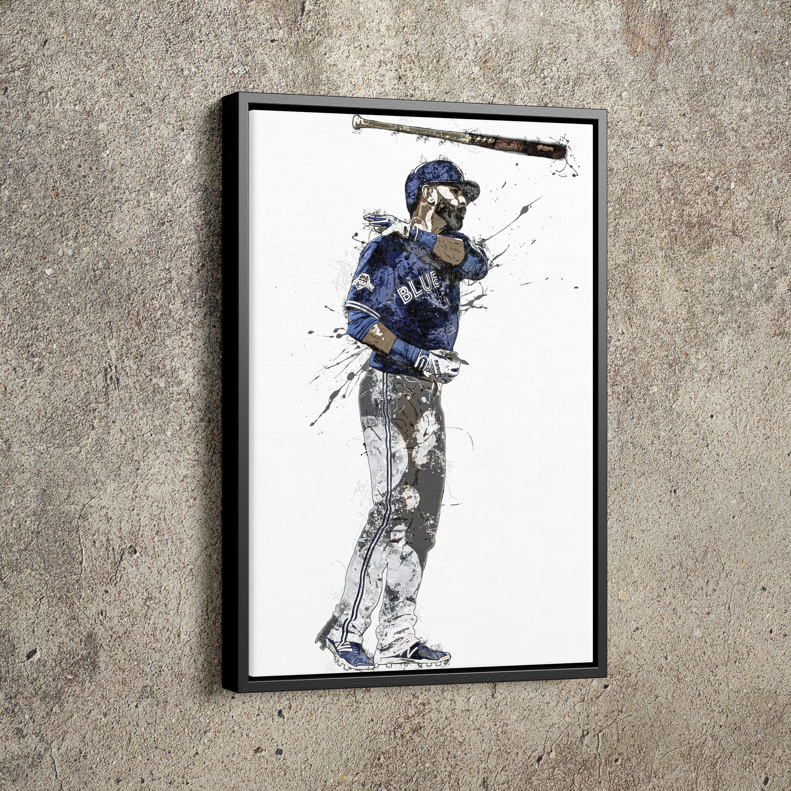 Jose Bautista Bat Flip Poster Toronto Blue Jays Baseball Painting