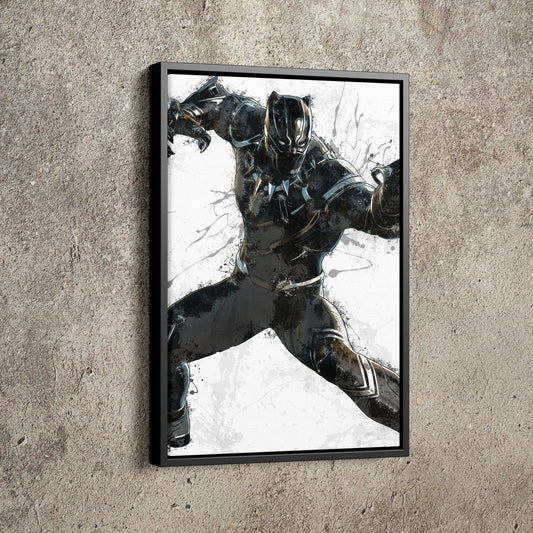 Black Panther Poster Marvel Superhero Comics Painting Hand Made Posters Canvas Print Kids Wall Art Man Cave Gift Home Decor