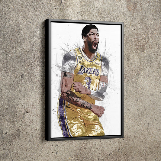 Anthony Davis Poster Los Angeles Lakers Basketball Painting Hand Made Posters Canvas Print Kids Wall Art Man Cave Gift Home Decor