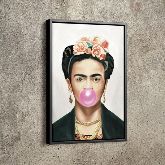 Frida Kahlo Gum Poster Painter Hand Made Posters Canvas Print Wall Art Home Decor