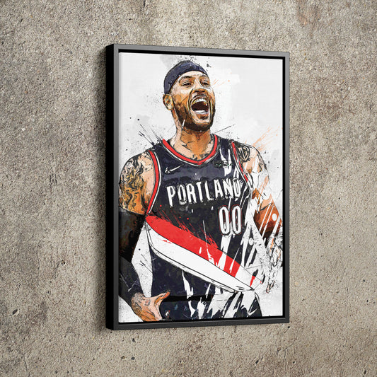 Carmelo Anthony Poster Portland Trail Blazers Basketball Hand Made Posters Canvas Print Wall Art Home Decor