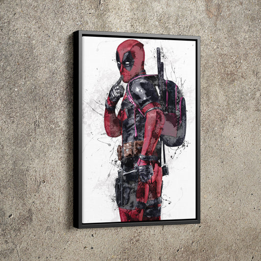 Deadpool Poster Marvel Comics Painting Hand Made Posters Canvas Print Kids Wall Art Man Cave Gift Home Decor