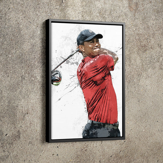 Tiger Woods Poster Masters 2019 Golf Painting Hand Made Posters Canvas Print Kids Wall Art Man Cave Gift Home Decor