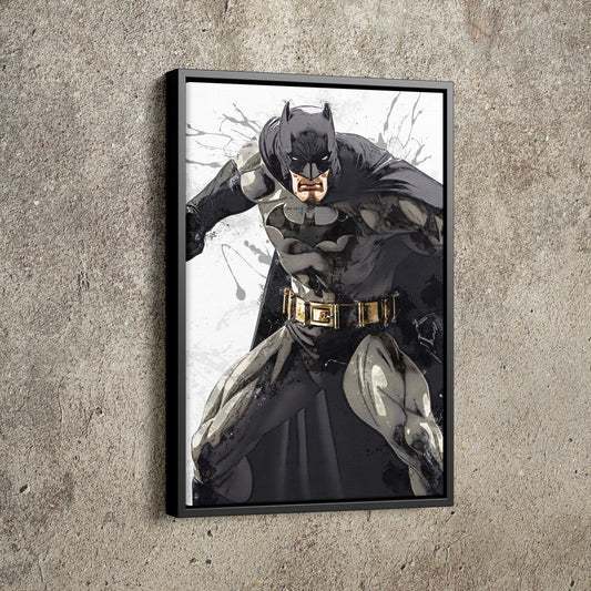Batman Poster DC Superhero Comics Painting Hand Made Posters Canvas Print Kids Wall Art Man Cave Gift Home Decor