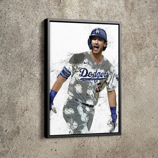Cody Bellinger Poster Los Angeles Dodgers Championship Baseball Hand Made Posters Canvas Print Wall Art Man Cave Gift Home Kids Decor