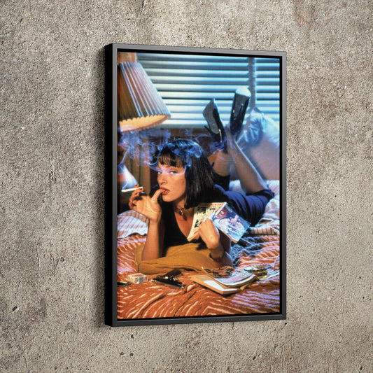 Pulp Fiction Uma Thurman Poster Movie Hand Made Posters Canvas Print Wall Art Home Decor