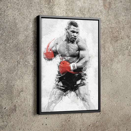 Mike Tyson Poster Boxing Painting Hand Made Posters Canvas Print Wall Art Man Cave Gift Home Decor