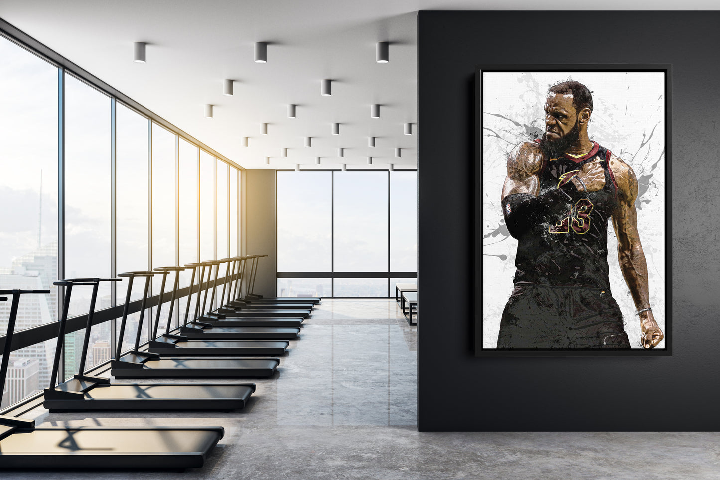 Lebron James Art Poster Cleveland Cavaliers Basketball Hand Made Posters Canvas Framed Print Wall Kids Art Man Cave Gift Home Decor