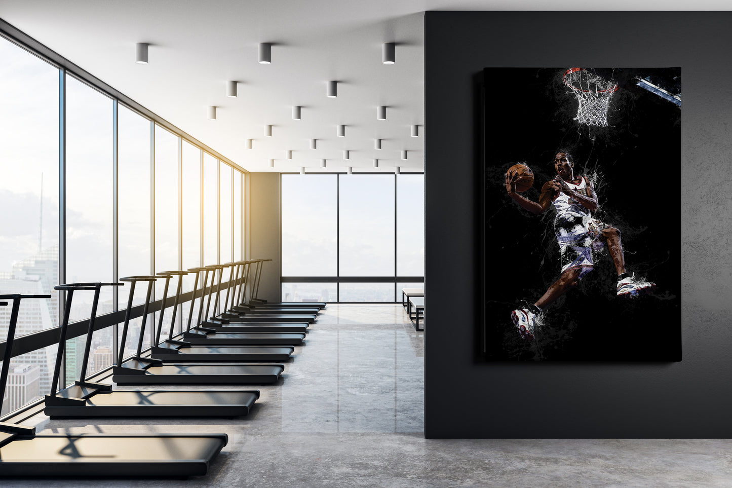 Allen Iverson vs Chicago Bulls Poster Philadelphia 76ers Basketball Hand Made Posters Canvas Print Wall Art Man Cave Gift Home Kids Decor