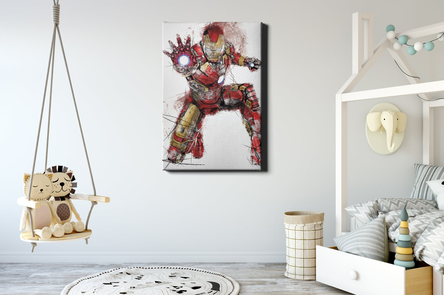Iron Man Poster Marvel Comics Hand Made Posters Canvas Print Wall Art Home Decor