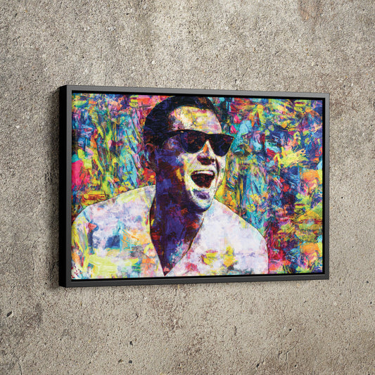 The Wolf of Wall Street 'laughing at life' Poster Leonardo Di Caprio Movie Painting Hand Made Posters Canvas Print Wall Art Home Decor