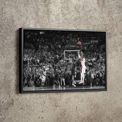 Damian Lillard vs OKC Dame Time Poster Portland Trail Blazers Basketball Hand Made Posters Canvas Print Wall Art Home Decor