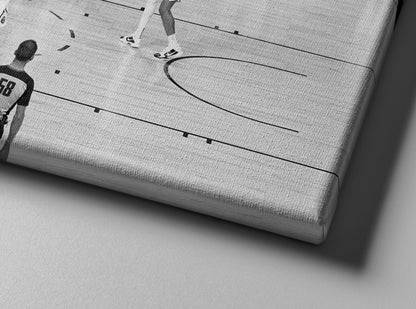 Anthony Davis Buzzer Beater vs Nuggets Poster Los Angeles Lakers Basketball Hand Made Posters Canvas Print Wall Art Home Man Cave Gift Decor