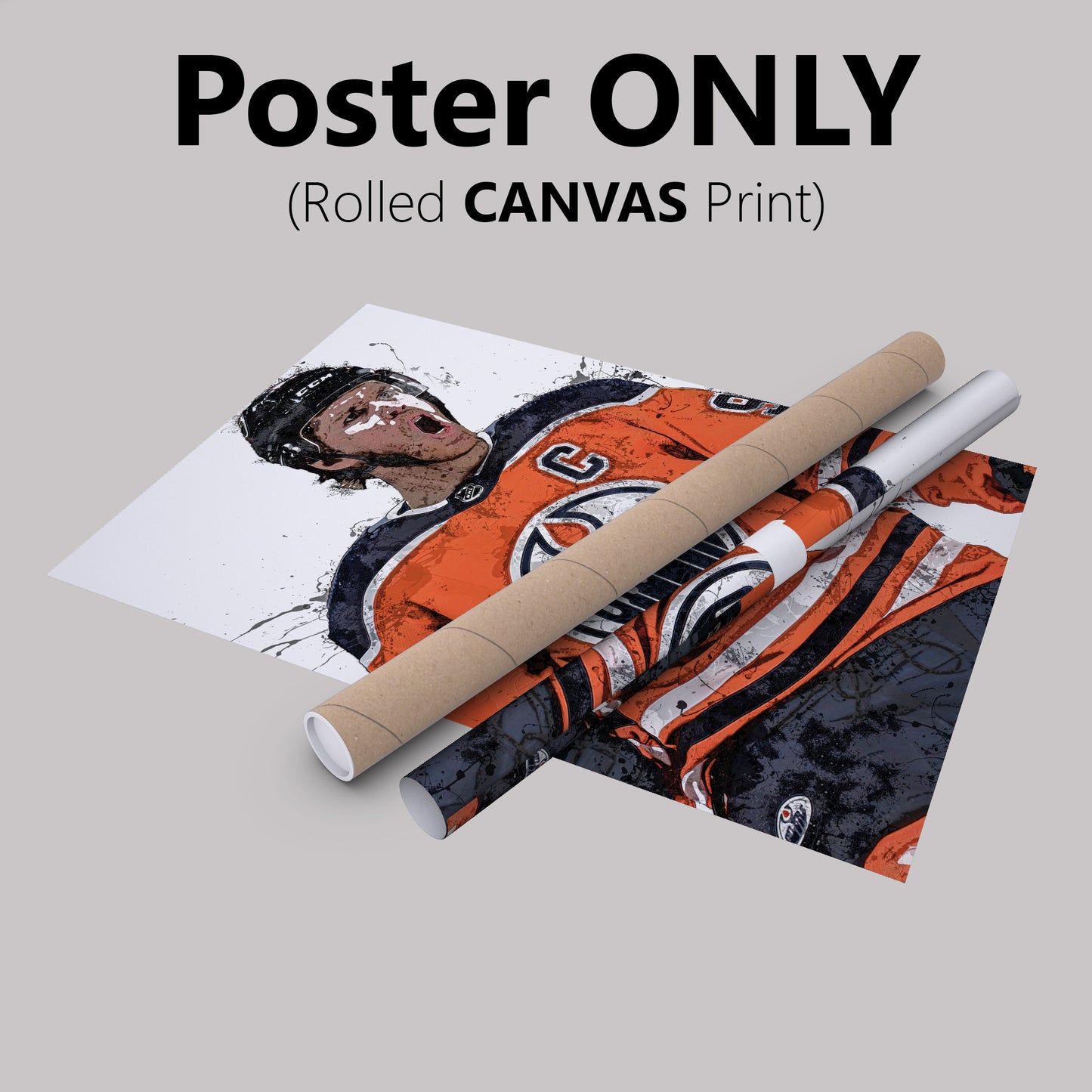Connor McDavid Poster Edmonton Oilers Ice Hockey Painting Hand Made Posters Canvas Print Kids Wall Art Home Man Cave Gift Decor