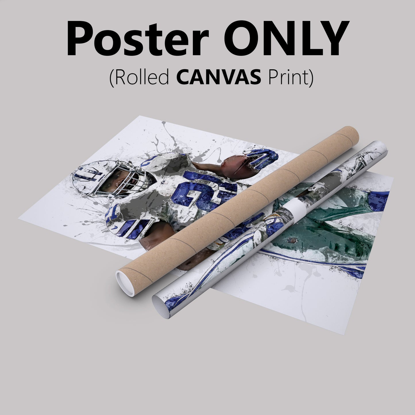 Ezekiel Elliot Poster Dallas Cowboys Painting Football Hand Made Posters Canvas Print Kids Wall Art Home Man Cave Gift Decor
